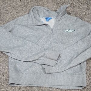 Prince Light Gray Zip-Up Men's Sweater